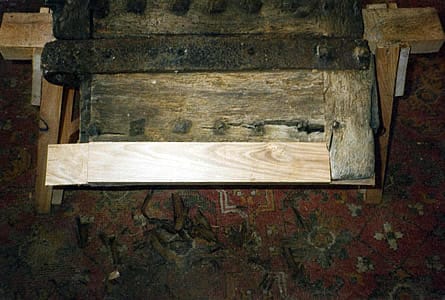 Conservation of 15th century doors to old Bishop's Palace