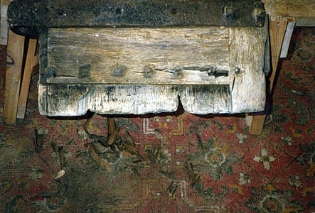 Conservation of 15th century doors to old Bishop's Palace