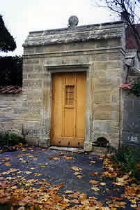 Heavy oak door